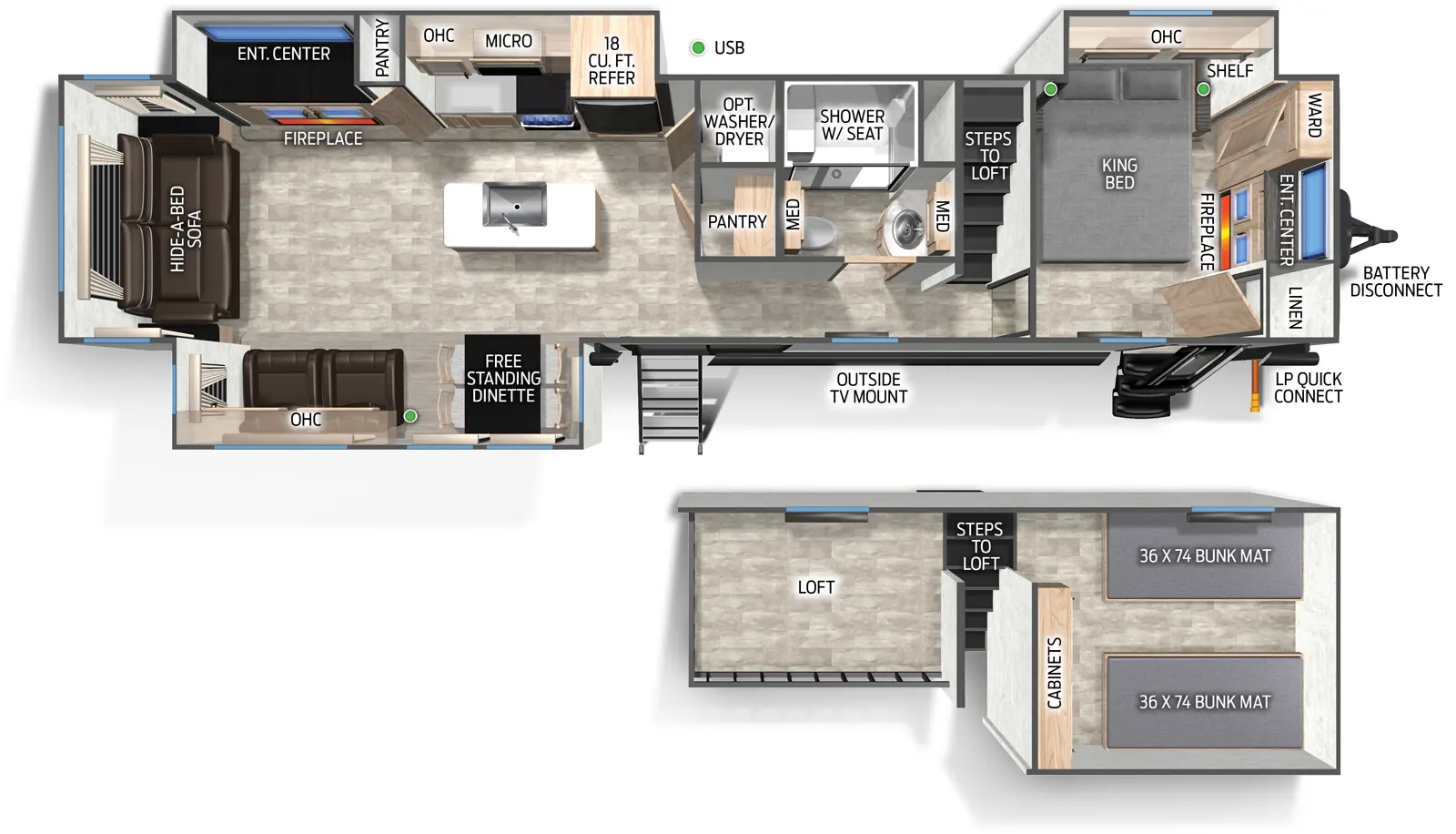 Timberwolf 39DL Floorplan